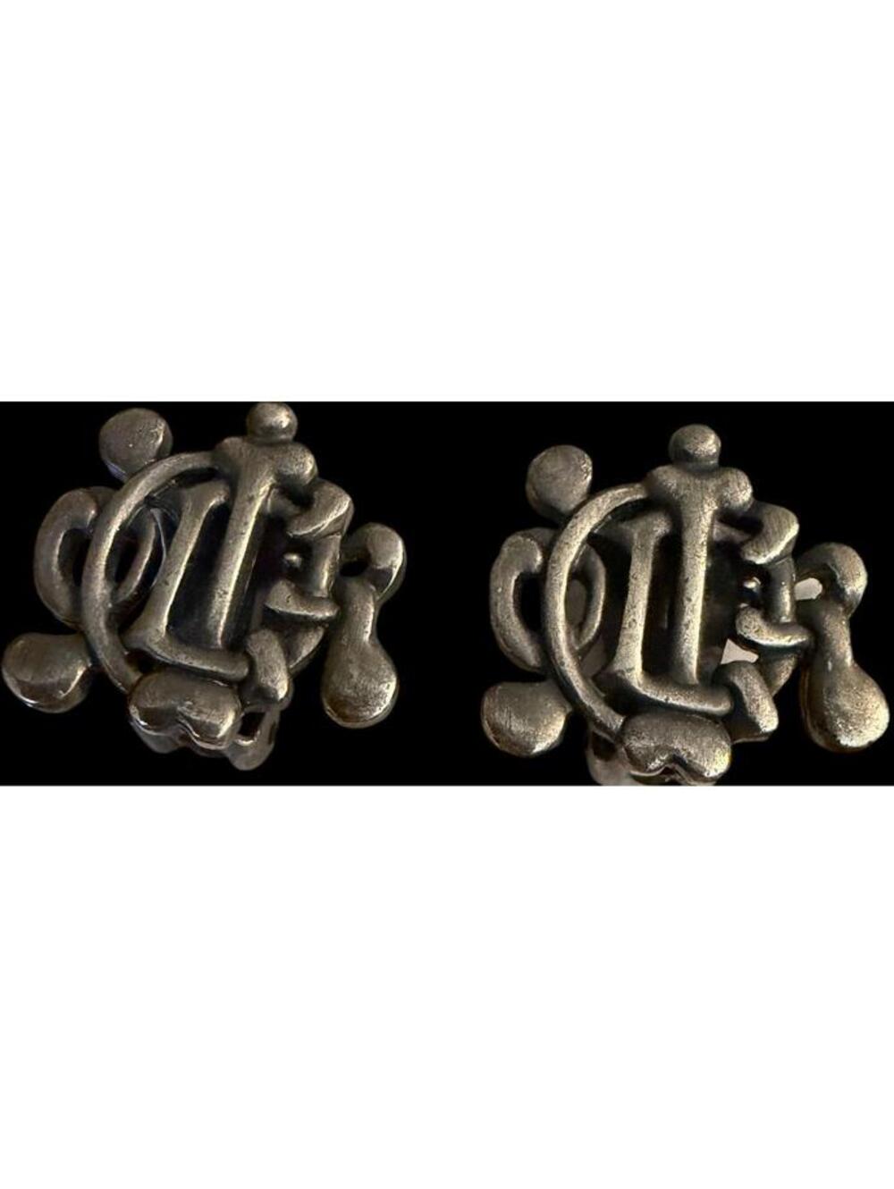 Dior 1990's logo clip on vintage earrings